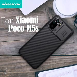 Cas pour Xiaomi Poco M5S Case Nillkin Camshield Slice Protection de la caméra Couverture de la fenêtre Shel du téléphone de confidentialité pour pare-chocs POCO M5S