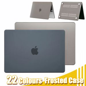 Cas Case d'ordinateur portable pour Apple MacBook 11 12 13 15 16 pouces pour M1 Chip Pro 13 A2338 pour New Air 13 A2337 A2941 Couverture de protection givrée