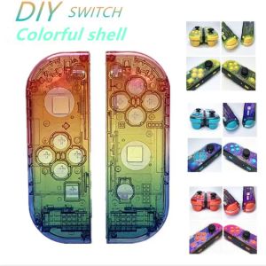 Coque de protection en plastique coloré dégradé Bluray gauche droite pour contrôleur Nintendo Switch NS Joycon pièces de rechange