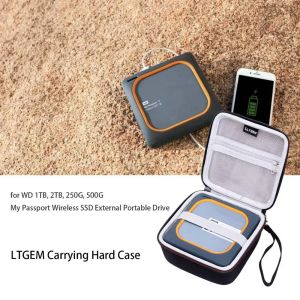 Cas LtGEM EVA HARD BASE POUR WD 1TB 2TB 250G 500G Mon passeport SSD SSD Portable Portable Drive Travel Protective Case