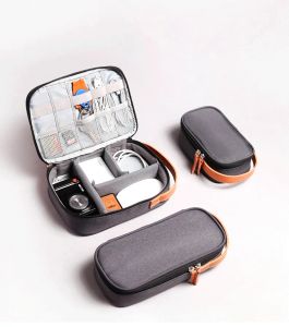 Cas Soft Travel Hard Drive Case Sac Appareil électronique pour GPS Mobile Phone Charge Adapater USB Cable Charger Organizer Bank