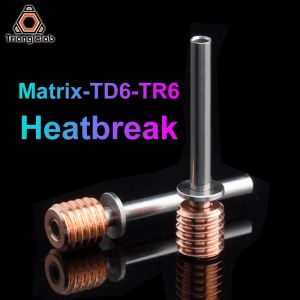 Casos Trianglelab TD6 Matriz de infracción de calor Garganta bimetal bimetal para la extrusora matriz TCHC TD6 TR6 HOTEND 3D Impresora