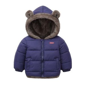 Cashmere Children Coat Autumn Winter Thicken Jacket Boys Girls Solid Color Hooded Jacket Kids Parka Outerwear 2-6Yrs 211023