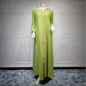 Vestidos casuales Vestido árabe Abaya para mujeres Sfifa Braid Trim Caftan marroquí suelto largo Dubai Medio Oriente Islam Musulmán Kaftan 2023