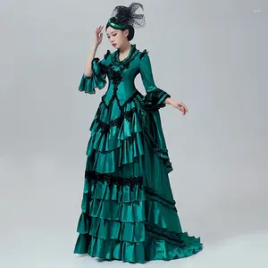 Robes décontractées Noël Victorian Party Green Costume Bustle Masquerade Robe