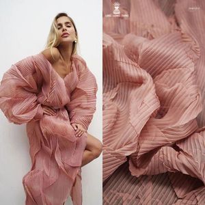 Robes décontractées Texture créative Tissu plissé Crêpe Vêtements Robe Fond Designer Tissu en gros par mètre pour coudre bricolage Materia