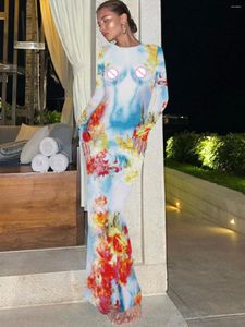 Robes décontractées mode Ins en ligne célébrité lady élégant sexy rétro skinny gaine robe à manches longues 170 haut