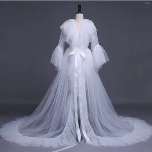 Robes décontractées pour femmes invités de mariage sexy robe en tulle longue lingerie chemise de nuit vêtements de nuit dentelle de mariée