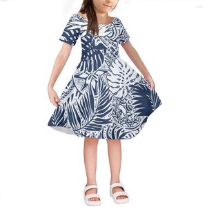 Robes décontractées fille grande taille vêtements pour enfants en gros fête conception tribale polynésienne été filles robe pour petite Boutique