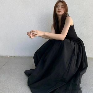 Vestidos casuales Vintage Slip Vestido largo para las mujeres Tarde Ocasión formal Fiesta Prom Negro Maxi Elegante Sundress Corset Moda