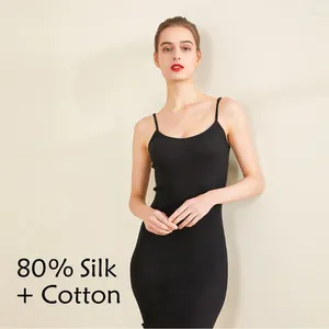 Robes décontractées soie serré Sexy Slip femmes vêtements robe moulante vêtements d'été tenues pour femme Lingerie noir modeste Mini chic