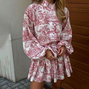 Robes décontractées printemps nouveau produit mode féminine chinois rétro bouton manches encre décontracté col rabattu robes à manches longues