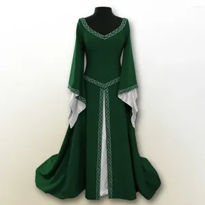 Robes décontractées Vintage Femme Girl Renaissance Wizard Gothic Cosplay Vêtements Fashion Femmes Longue manche Médieuse Robe