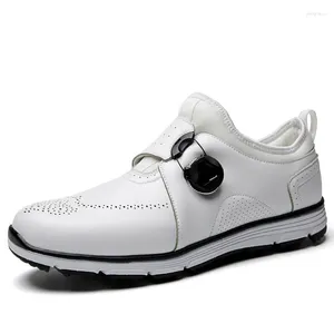 Chaussures décontractées de Golf pour hommes, baskets imperméables en cuir, respirantes, pour entraînement professionnel, pointes antidérapantes, taille 40-45, 2024