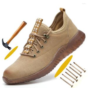 Chaussures décontractées Anti-Hit Confortable Sécurité pour les hommes Capure d'orteil en acier Proté Protéger le pied en caoutchouc solide