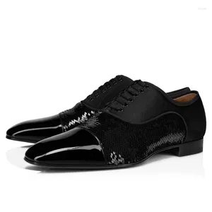 Chaussures décontractées arrivée noir hommes robe Pacthwork à lacets mariage portant Performance chaussures pour homme faites à la main