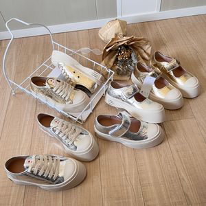 Chaussures décontractées Chaussures Chaussures Femme Plateforme Vintage Trainers Sneakers Gold Silver Lace Up Velcro Size 36-40 Classic confort