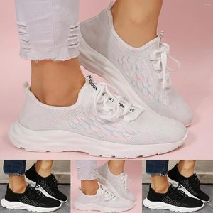 Zapatos casuales Moda Spring and Summer Women Sports Bottom espesos de malla liviana Gimnasia para mujeres Sneaker Womens tamaño 8