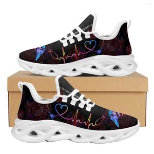 Zapatos casuales instantarts lindo doble caña de serpiente Ecg imprimación galaxy fantasy diseño de moda femenina deportes transpirables planos