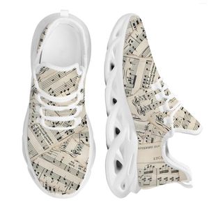 Chaussures décontractées Instantarts Vintage Music Notes Score de haute qualité à la mode à la mode respirant MAISS EN OUTERNOOR SOIL
