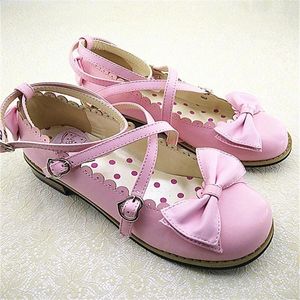 Chaussures décontractées TEA Japonais Party Lolita Bowkknot Cross Bowknot Girl Girl Princess féminin Kawaii Cosplay Anime