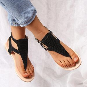 Zapatos informales Sandalias planas de yoga con tiras y punta abierta para mujer Diapositivas brillantes y sandalias de agua para mujer