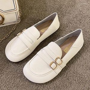Zapatos casuales mocasines mujeres solteras 2024 Sping Autumn Fashion Slip on Girls Pu Leather Woman Flats Moccasin Office Lady