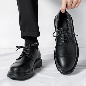 Zapatos informales para hombre Japón 721 Karuku estilo coreano moda ropa de calle plataforma gruesa charol 87898