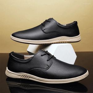 Chaussures décontractées en cuir de mode masculin Cauvre à lacets robe sneaker oxford pour hommes