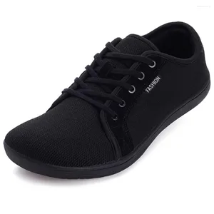 Chaussures décontractées hommes larges Barefoot baskets 2024 Mâles masculins Soft Zero Drop Big Size semelle plus large à l'orteil léger Fashion