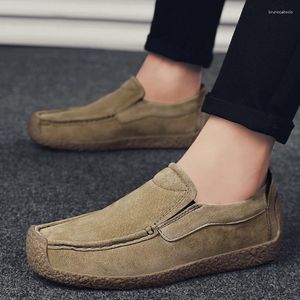 Chaussures décontractées en cuir en cuir daim lofers formels glisser les mocassins Loisure Walk mâle conduisant ultra-light non glip manking