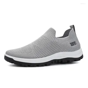 Zapatos casuales de verano para hombres transpirable tejido volador un pedal tendencia a la moda de la moda del pie m537 M537