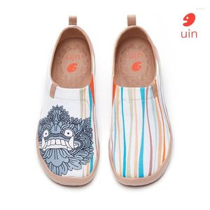 Chaussures décontractées Uin 2024 Série de style Asie du Sud-Est Men Slip on Art Painted Comfort Round Toe Summer Man Sneaker