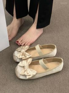 Chaussures décontractées vintage Elegant Mary Janes Femmes Solide coréenne Slip-on Slip-on Femelle Kawaii Sweet Ballet Flats 2024