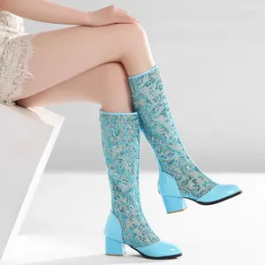 Chaussures décontractées Femmes Boots Cool Hight Talons 6cm Coup Peep Toes Lady Sandales à talons bas sexy grande taille 32-45 C5-20
