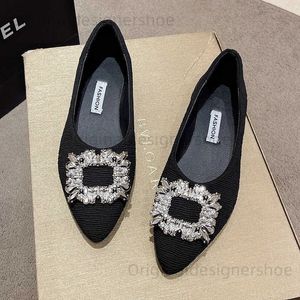 Zapatos informales para mujer, zapatos planos con punta decorativa, tela plisada, zapatos acolchados y de talla para mujer T240323