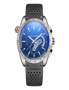 Casual Sport Mens Watches mécanicales Automatique Autochonge Subdial Work Chronograph Watch Silicone Watchband Lifestyle Imperproof Pilot 1340362