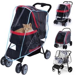 Chat Lits Meubles Pet Chariot Chien Transporteur Poussette Couverture Chiot Pluie Pour Accessoires1