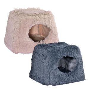 Lits pour chats, tente 2 en 1, lit de couchage lavable, fond antidérapant, grotte Durable, pliable, Kitty H