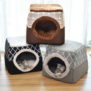 Cat Beds Furniture Warm Pet Dog Bed Soft Nest Dual Use Sleeping Pad Winter Cozy Kennel For Small Dogs Cats Puppyvaiduryd3