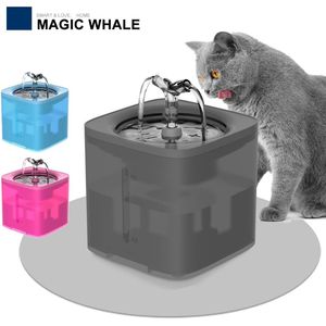 Cat Bowls Feeders 2L automatique fontaine d'eau pour animaux de compagnie filtre distributeur mangeoire abreuvoir intelligent pour chats bol chaton chiot chien fournitures de boisson