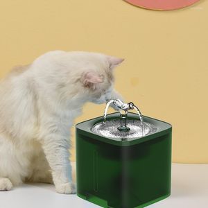 Comederos para gatos, bebedero, fuente automática electrónica para gatos, accesorios, cuenco, capacidad de 2L, filtración cuádruple, filtro de agua, dos modos