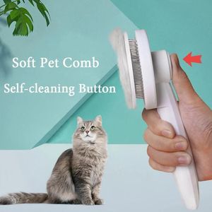 Cat Brush Pet Comb Hair Removes Dog Hair Combs For Dogs Grooming Cleaner Cleaning Beauty Slicker Brushes Supplies