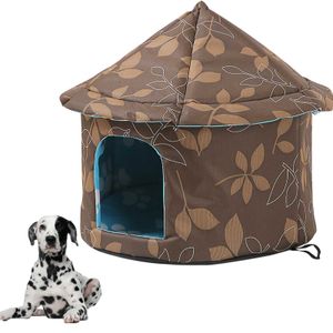 Porteurs de chats caisses maisons pour animaux de compagnie extérieurs lits pliables camouflage doux camouflage imperméable chat et maison pour chiens abri de compagnie 240426