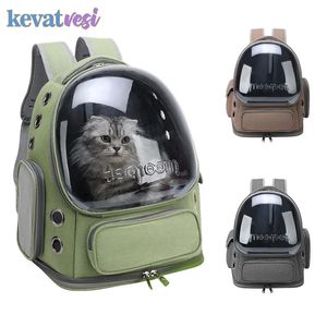 Cat Carriers Crates Houses Pet Cat Backpack Astronaut Transparent Carrying Bag For Cat puppy Breathable kitten Outdoor Bags Space Capsule Cats Package 231215