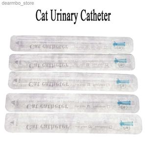 Carreras de gato Cajas de cajas mascotas Catéter de gato urinario plástico uretra urina luer piedra desechable pase sin sonda tubería clínica de hospital L49