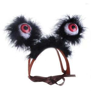 Cat Carriers Glow In The Dark Eyeballs Hair Hoop LED Funny Horror Pet Big Eyed Hat Bandeau élastique pour mascarade Halloween Cosplay Props