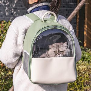 Cat Carriers Outdoor Travel Transparent Bag For Cats Small Dogs Carrying Pet Supplies Carrier Breathable Portable Backpack