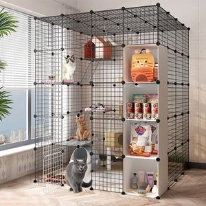 Cat Carriers Pet Cage Dog Hamster Bird DIY Iron Fence