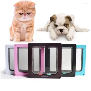 Suministros para mascotas de portadores de gatos y la salida de entrada de dos vías de puerta de perro se puede controlar una variedad de modelos de tres colores ajustados